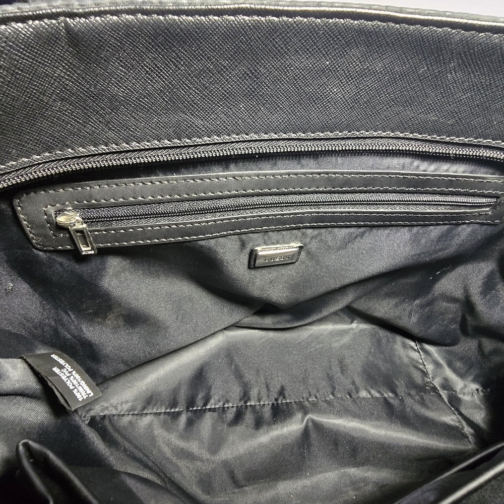 Guess Plummer Polyester Top Handle Logo Purse Bag Tote Zipper Closure - Picture 8 of 11